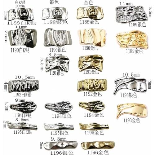 50pcs/pack Japan Korea Metal 3D Nail art Decorations Irregular Fancy Styles Nail Parts Nail Accessories DIY Alloy Nail Supplies