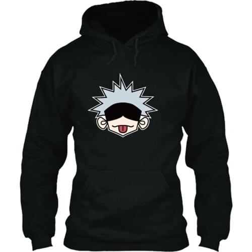 Anime Jujutsu Kaisen Gojo Satoru Cosplay Hoodie 3D Printed Sweatshirt Men Women Casual Streetwear Pullover Long Coat Thicken