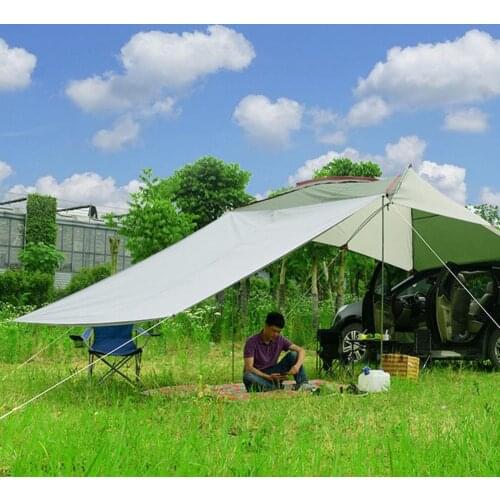 Car Tent Awning Waterproof Portable Outdoor Camping Tent Car Shade Sunshade Garden Beach Umbrella Travel Rooftop Rain Canopy