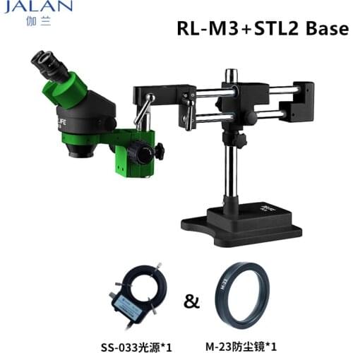 RELIFE RL-M3-STL2 Boom Stand Binocular Microscope LED Light Stereo Microscopes 7-45X Zoom Mobile Phone PCB Board Repair