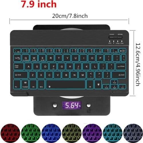 For Apple iPad mini 1 2 3 4 5 7.9 inch Keyboard Bluetooth-Compatible Keyboard for Samsung Galaxy Tab A 8.0 2015 2017 2018 2019