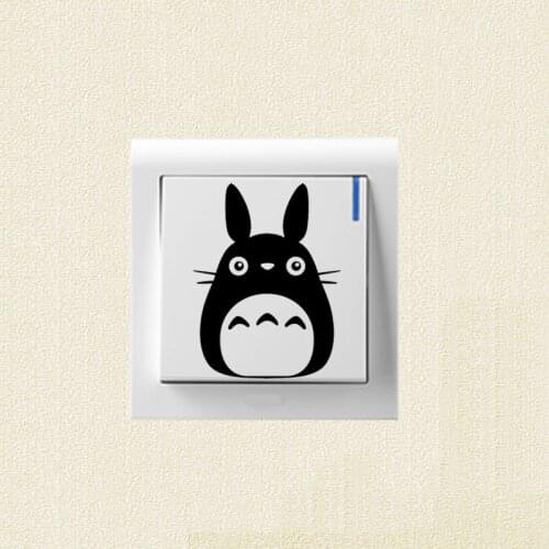Chu Totoro Decoration Switch Stickers Funny Cartoon Cat Wall Decal 2SS0263