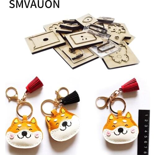 SMVAUON Wood Die Cutting Fashion Jewelry Mold Customized Cute Cat Key Ring Pendant Making Decor Supplies Dies Template