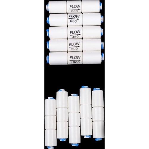 Water Filter Parts RO Flow Restrictor 300CC-1500CC With 1/4" Hose Quick connection Reverse Osmosis Machine
