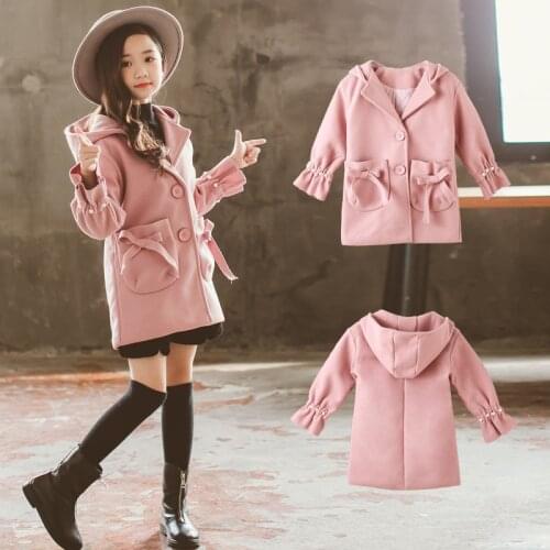 Children Coats 2020 Girls Coat Winter Girls Clothes Baby Girl Plush Hooded Jacket Windbreaker Thicken Warm Outwear 3-14Y
