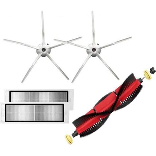 For Roborock Detachable Main Brush,5 Arms Silicon Side Brush Roll Brush for Roborock S6 S50 S5Max S6 MaxV S4 E4