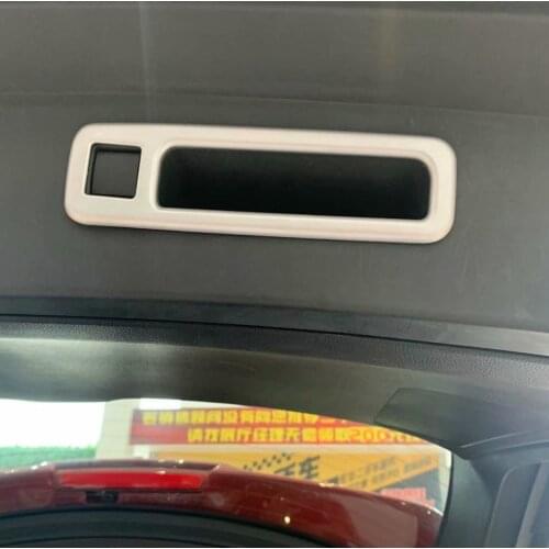 For Toyota Highlander 2021 2022 Car Interior Accessories ABS Carbon Fiber Rear Trunk Switch Button Cover Trim Car Decoration