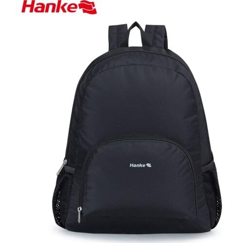 Hanke 19L Foldable Backpack Light Weight Travel Bag Waterproof Black H6900