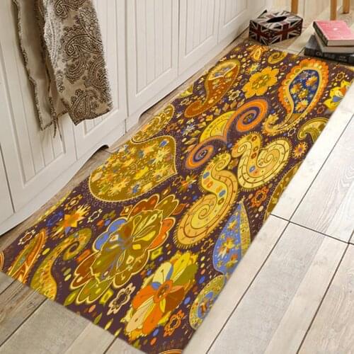 Clan Style Pattern Kitchen Entrance Door Mat Anti-Slip Floor Rug Bathroom Area Hallway Free Shipping