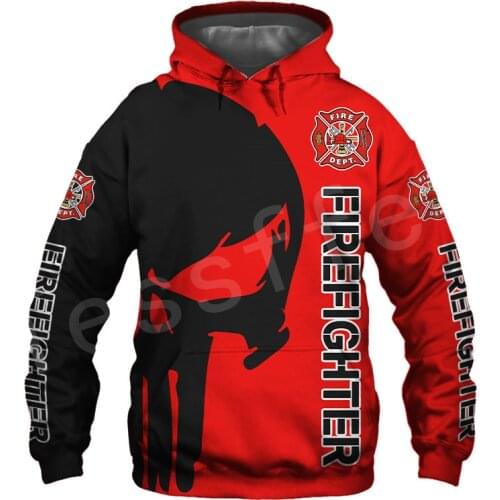 Tessffel Firefighter Suit Firemen Hero Harajuku Streetwear Longe sleeve NewFashion 3DPrint Zipper/Hoodies/Sweatshirts/Jacket N-9