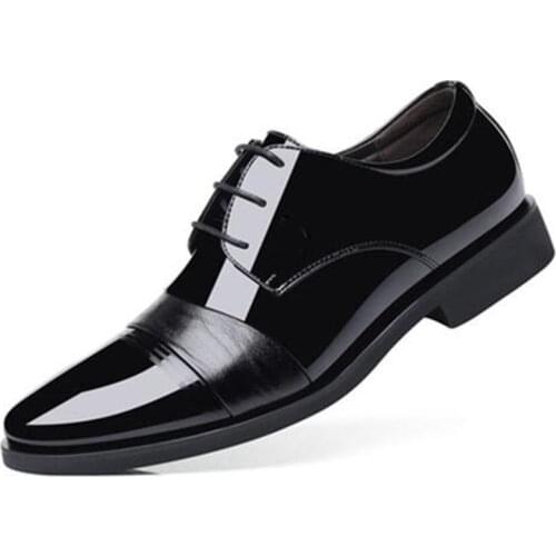 Patent Leather Men Casual Shoes Luxury Brand 2020 Mens Loafers Moccasins Breathable Lace-up Black Driving Shoes Plus Size 38-44