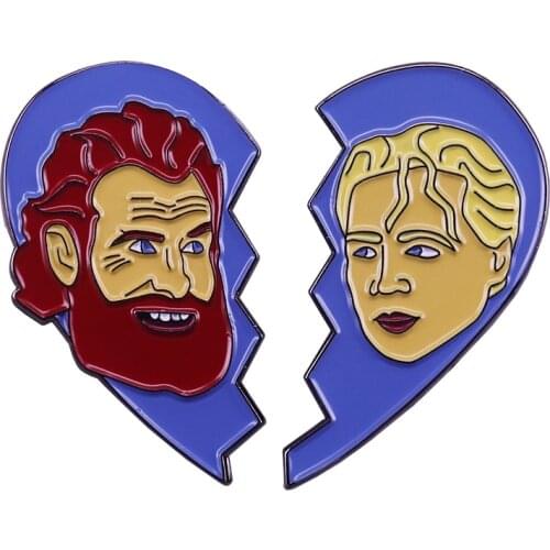 Brienne & Tormund enamel pin set pride collection