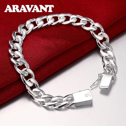 New Arrival Silver Bracelets For Men Women 925 Silver Wristband Bracelet Chains Jewelry Top Quality
