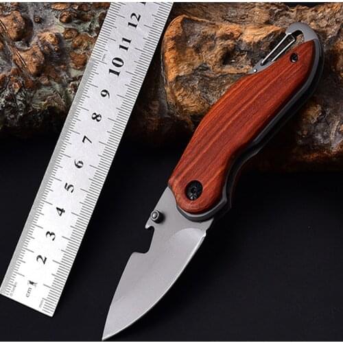 Brand Damascus North American 60HRC 8CR13 Steel Folding Blade Knife Tactical Knife With Wood Handle Pocket Survival Knives Tools