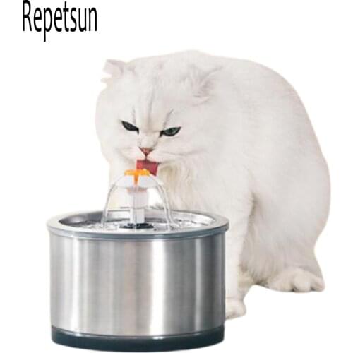 Quickly Transportable Pet Automatic Drinking Fountain Stainless Steel For Pet Cat Dog Feeder Drink Bowl Dog Drinking Fountain