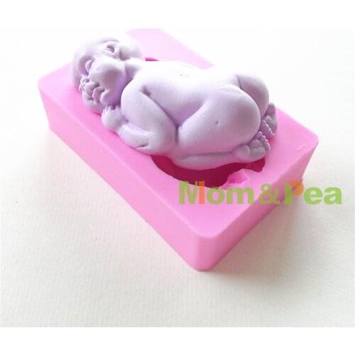 Mom&Pea 0646 Free Shipping Big Size Baby Shaped Silicone Mold Cake Decoration Fondant Cake 3D Mold Soap Mold