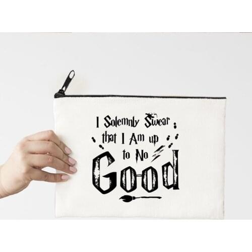 Witch Makeup Bag Letter Flower Print Cosmetic Bags Halloween 2021 Make Up Bags Toiletries Organizer Pouch Ladies Clutch Gifts