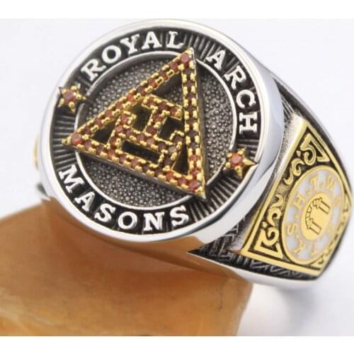 Vintage Holy Royal Arch Masons Masonic Solid Sterling Silver Ring