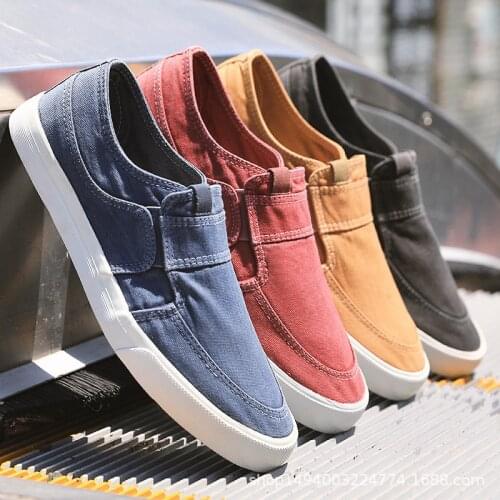 Spring and Autumn 2021 Lazy Shoes Breathable Casual Shoes Linen Antiskid Sports Shoes Summer Mens Comfortable Shoes
