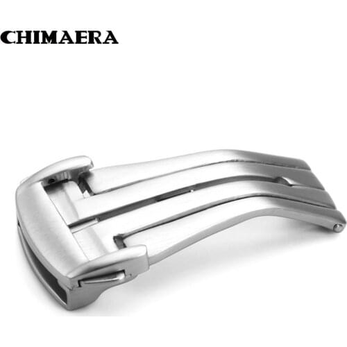 CHIMAERA 18mm 20mm Brushed silver Deployment 316L Stainless Steel Watch Band Strap Clasp For OMEGA Watch Buckle