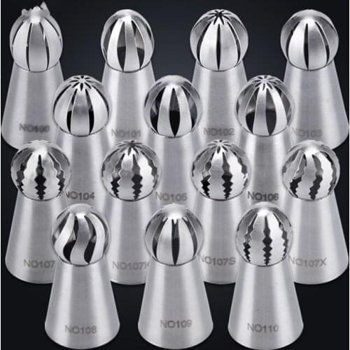 1 set=13 piece different style Russian Tulip Stainless Steel Icing Piping Nozzles Tip Pastry tools Dessert Decorators