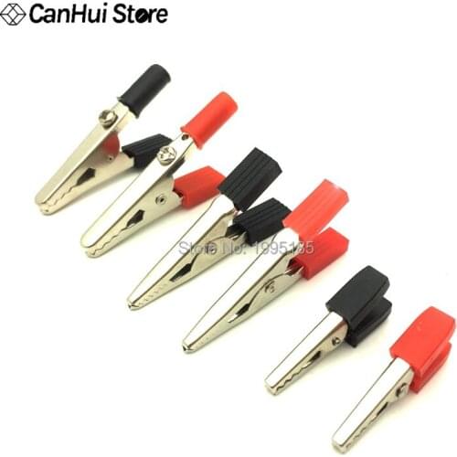 10PCS IMC Hot 30/45/50mm Plastic Handle Test Probe Metal Alligator Clips