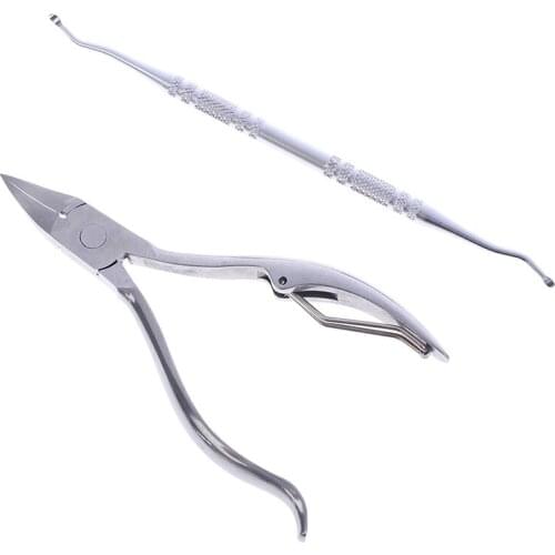 2PCS/Set Ingrown Toenails Pedicure Nail Correction Clipper Cutters Nail Care Tool Foot Care Tool