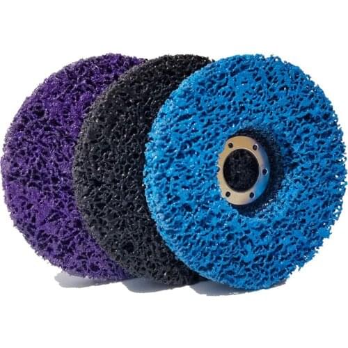 1PCS 4.5Inch Black/Blue/Purple 115mm Dia Cleaning Strip Wheel Grinding Abrasive Disc For Angle Grinder Paint Rust Remover