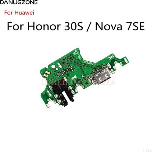 30PCS/Lot For Huawei Honor 30S / Nova 7SE 5G USB Charging Dock Port Socket Jack Plug Connector Charge Board Flex Cable
