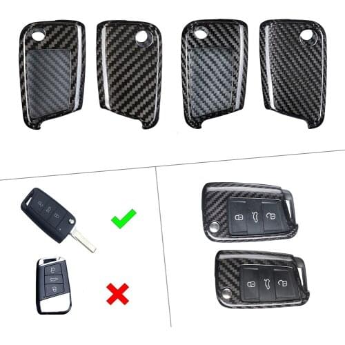 Car Remote Key Shell Cover Case Carbon Fiber Replacement Housing For VW MK7 Golf GTI Jetta 2015-up