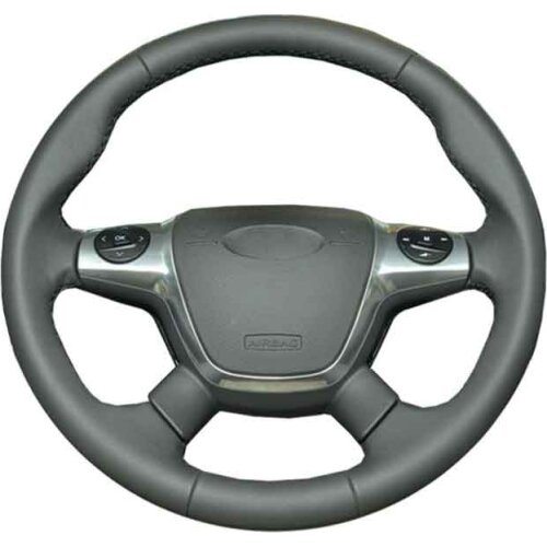 Car Steering Wheel Cover For Ford Focus 2 (3-Spoke)Focus 3 KUGA Escape Customize Steering Wrap Microfiber Leather Hand Sewin