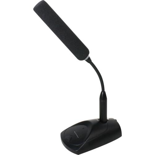 Dante network poe audio desktop tabletop uni directional goose-neck microphone for conference, school, speech and public address