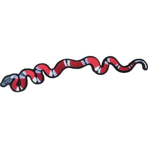 Long Color Snake Patches Iron on Applique Animal Embroideried Motif Patch for Clothes T-shirt DIY Decoration Patchwork 2pcs/lot