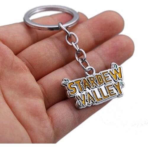 Game Stardew Valley Keychain Metal Key Pendant Keyrings llavero Men Car Women Bag Key Chain Chaveiro Games Jewelry
