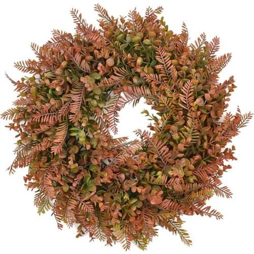 Artificial Eucalyptus Door Wreath For Front Door Indoor Window Wall Wedding Arch Party Office Garden Home Decoration-ABUX