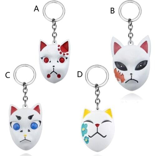 Kimetsu no Yaiba Fashion Novelty Keychain Anime Sabito Tanjirous Mask Keychain
