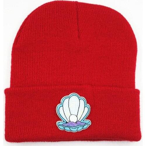 LDSLYJR Pearls embroidery Thicken knitted hat winter warm hat Skullies cap beanie hat for men and women 99