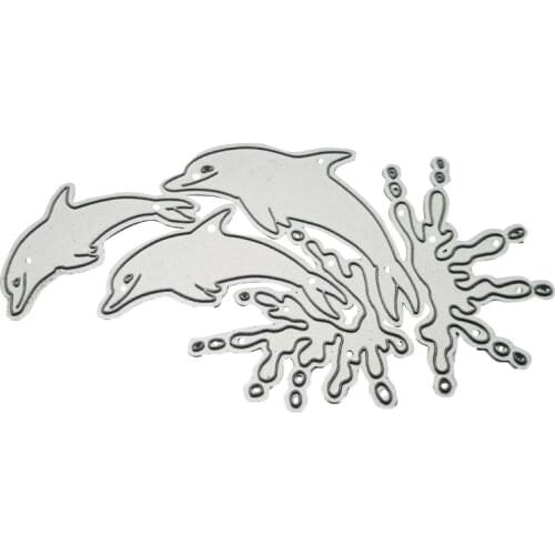 Dolphin Metal Cutting Dies Stencil DIY Scrapbooking Album Paper Card Template Mold Embossing Craft Decoration