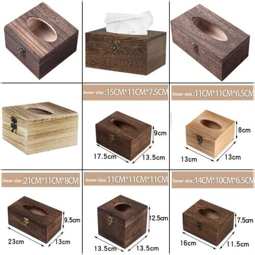 New Solid wood retro pumping box thickened hot pot restaurant tissue box paper pumping box barbecue restaurant napkin box