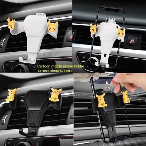 Pokemon Pikachu Anime Gravity Car Holder Phone Holder Car Vent Clip Holder Phone GPS Support IPhone 11 XS X XR 7 Samsung Huawei