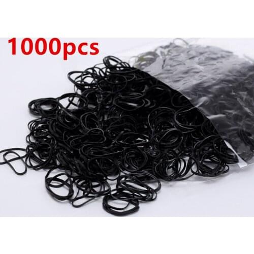1000pcs Color Rubber Bands for Hair Styling Ties Kids Girls Braiding Hairband Food Office Rubber Bands Elastic Stationary Holder