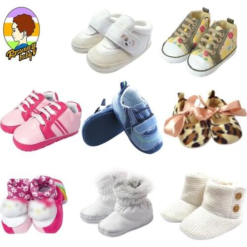 Risunnybaby Newborn Shoes Infant Toddler Baby Boy Girl Spring Autumn Soft Bottom Shoes Walkers Newborn Walk Shoes