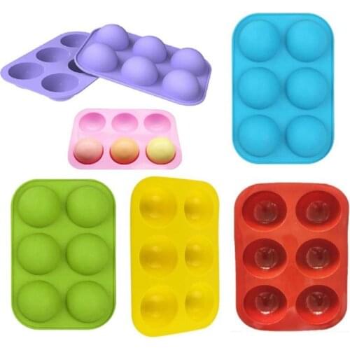 Silicone Mold 6-Round Half Ball Cake Mold Cookie Ice Mold Chocolate Mold Soap Shaper Baking Tools For Kitchen Accessories