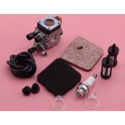 Weed Trimmer Carburetor Carb Air Filter w/ Air Filter Bulb Engine-Assemblies fit for Stihl Hs45 hedge trimmer fc55 fs310