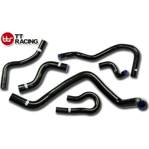 TT1303CBK - Honda Civic D15 D16 EG EK Silicone Radiator Hose Kit 92 93 94 95 96 97 98 99 00 - BLACK
