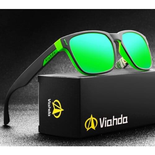 VIAHDA New Sport Polarized Sunglasses Men Driver Sun Glasses For Women Spuare Mirror UV400 Oculos