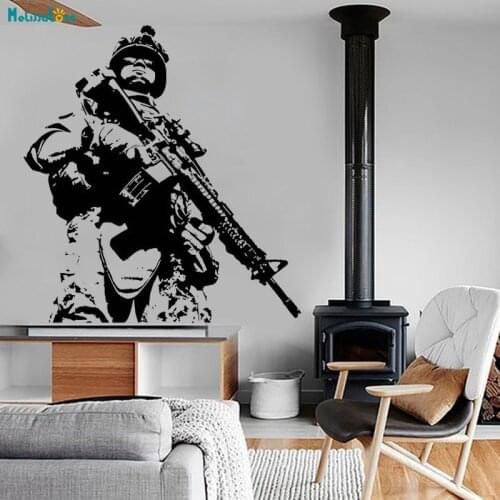 Special Forces on Duty Wall Vinyl US Soldier Marine Army Military Home Decor Living Room for Teens Decal Art Vinyl Murals YT1411