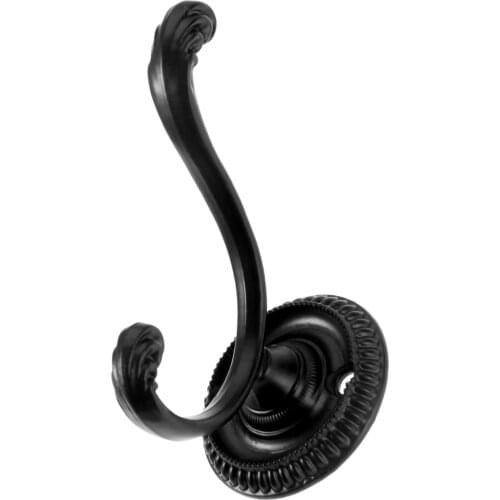 1set Vintage Black Single Hook 76*63mm Zinc Alloy 2 screws Hanger Towel clothes Hat Bag Key Scarf Bathroom Kitchen Bedroom Wall