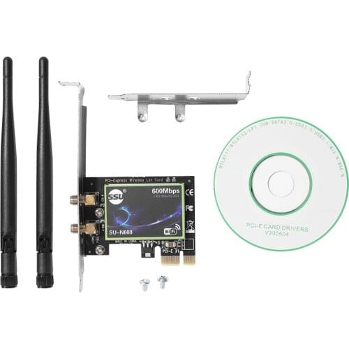 2.4G/5GHz Dual Band PCI-E 1X Wireless Network Card Ethernet PCI Wi-Fi 6 Adapter Converter Controller for Desktop Computer