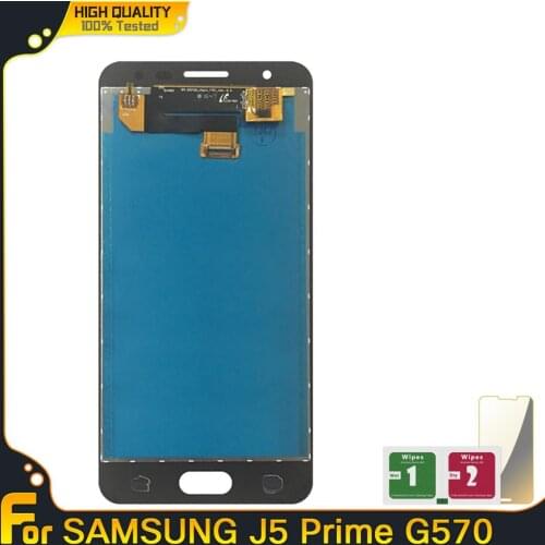 Super AMOLED For Samsung Galaxy J5 Prime G570 G570F LCD Display Touch Screen Digitizer Assembly Single Double Hole Replacement